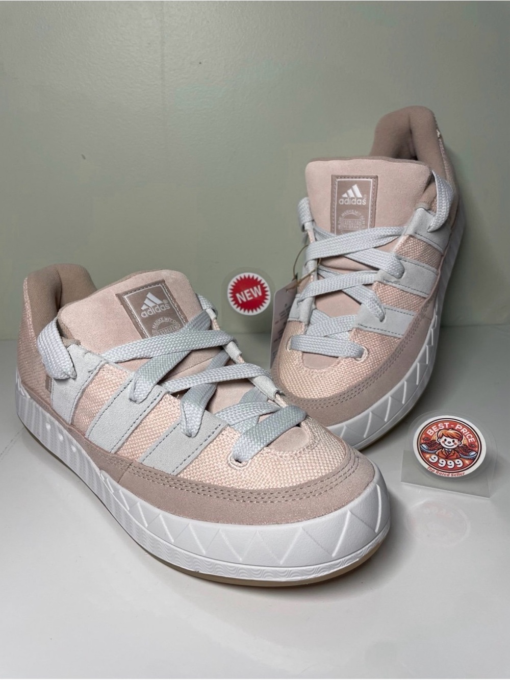 ADIDAS ORIGINALS - Size W9 or W11 - ADIMATIC Unisex Pink HQ6909 - New